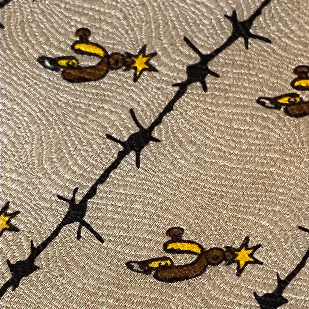Western Theme: Spurs & Barbed Wire 100% Silk Tie